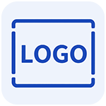 Logo template line icon for custom fabric printing & branding