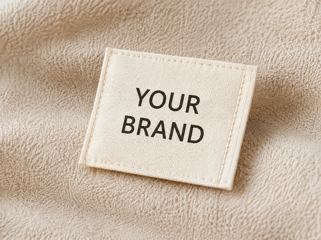 Custom woven brand label tag for home textile blankets