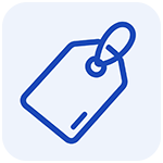 Fabric hang tag line icon for product label customization