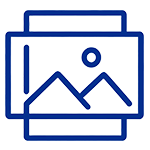 Image gallery line icon for fabric and throw blanket sample display