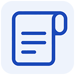Specification sheet line icon for textile data & quotation