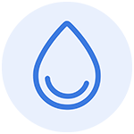 Water drop line icon for fabric moisture & waterproof feature