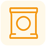 Line icon of textile fabric roll packaging