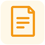 Line icon of order document sheet