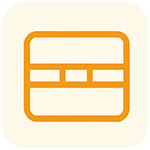 Outline icon of order form table layout
