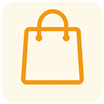 Simple line icon of shopping tote bag