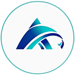 Circular gradient brand logo for home textile wholesale supplier