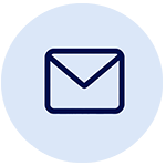 Envelope email icon for textile supplier contact