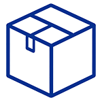Carton box line icon for textile order shipment & packaging