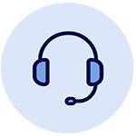 Customer service headset icon for textile business support