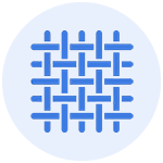 Fabric weave structure line icon for textile texture