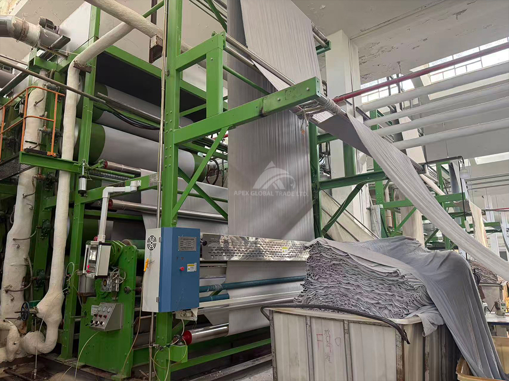 Textile factory workshop processing fabric for home textile and blanket manufacturing
