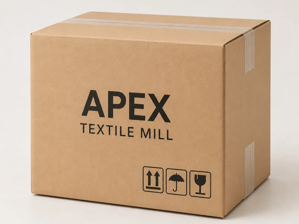 Flannel blanket, branded shipping carton box for textile blanket